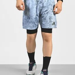 Skechers Men Aop Layered Shorts-image-54