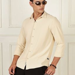 Thomas Scott Men Premium Slim Fit Solid Spread Collar Casual Shirt-picture-48