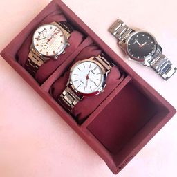 La Trove Pink Premium 3 Slot Watch Tray Wardrobe Drawer Organiser-56