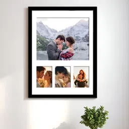 Art Street Black & White 4 Openings Wooden Wall Photo Frame-image-94
