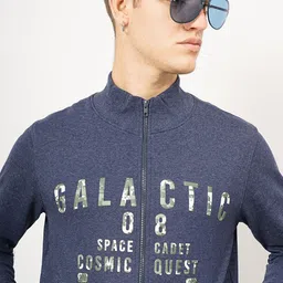 Genoa Men Typography Printed Front-Open Sweatshirt image 5