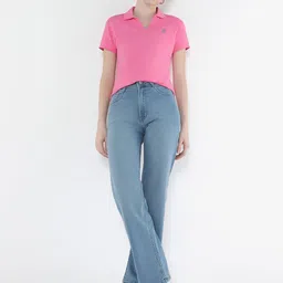 RAREISM Women Polo Collar Pockets T-shirt-image-85