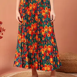 ZWERLON Printed A-Line Maxi Skirt-picture-15