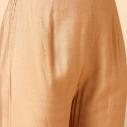 Anouk Rustic Floral Printed V-Neck Empire Zari A-Line Kurta & Trousers With Dupatta image 2