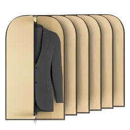 Kuber Industries Beige 6 Pieces Suit Organiser-67