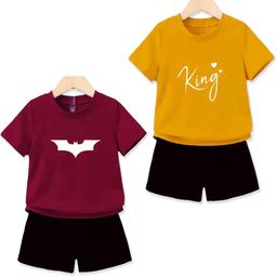 MRS NATURAL Kids Pack Of 2 Printed Round Neck Pure Cotton T-Shirts With Shorts-image-111