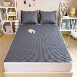 JC HOME Grey Self Design 160 TC King Bedsheet with 2 Pillow Covers-image-18