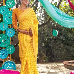 Suha Leheriya Printed Pure Cotton Saree-6