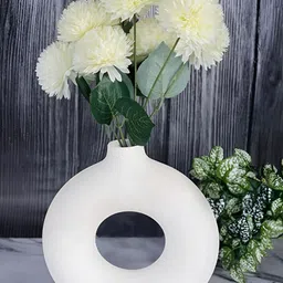 Homesake White 2 Pieces Hanging Chrysanthemum Artificial Flower-21