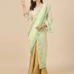 Dupatta Bazaar Embroidered Dupatta with Sequins image 4