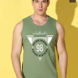 WOOSTRO Pack Of 2 Printed Super Combed Cotton Gym VestsVWS26(98 LGTGREEN)(ALONE OLIVE)-image-43