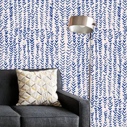 ArtzFolio Printed UV-Resistant Anti-Bacterial Abstract Indigo Tie Dye Batik Peel & Stick Wallpaper-image-62