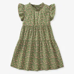 YK Girls Floral Printed Peplum Dress-image-60