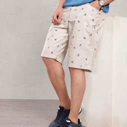 Nautica Men Conversational Printed Pure Cotton Chino Shorts-picture-19