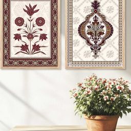 WALLLANE White 2 Piece Wood Abstract Wall Paintings-image-18