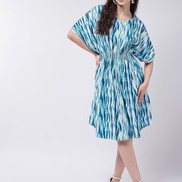 Zima Leto Women Tie and Dye Dyed Kaftan Dress-image-98
