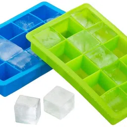redsky Silicone ice Cube Trays for Freezer,Stackable Reusable Small Flexible Mold Tray Green Silicone Ice Cube Tray image 2
