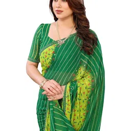 Moda Rapido Bandhani Beads and Stones Poly Georgette Saree-picture-9