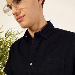 Thomas Scott Men Premium Cutaway Collar Solid Cotton Slim Fit Casual Shirt-image-18