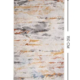 Sapana Carpet-Mats Cream-Coloured Abstract No Shredding Polyester Carpet image 3