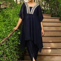 KALINI Yoke Embroidered Kaftan Top & Trousers Co-ords-picture-21