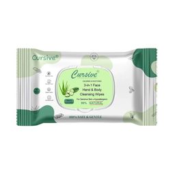 CURSIVE Refreshing Aloe Cucumber 3-In-1 Hand Body & Face Wet Wipes - 25 Pulls-image-67