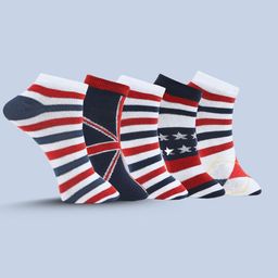 MJE Men Pack Of 5 Printed Anti-Odour Ankle-Length Socks-picture-8