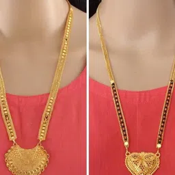 Ramdev Art Fashion Jwellery Brass Gold Plated Mangalsutra-12