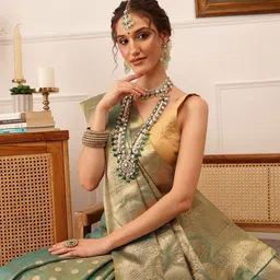 Silk Land Woven Design Floral Printed Kanjeevaram Saree-picture-18