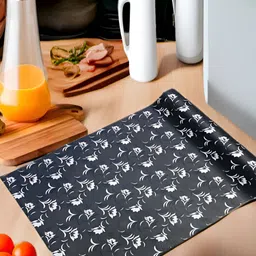 Aura Black & White Printed Water Resistant Anti-Slip Shelf Liner Organiser-image-88