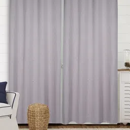 Saral Home Beige Set of 2 Black Out Long Door Curtain-picture-41