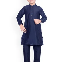 Pehanaava Boys Mandarin Collar Kurta with Pyjamas-image-47