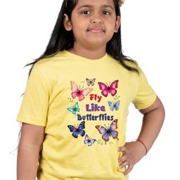 Chombooka Girls Floral Printed Applique T-shirt-image-92