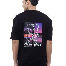 WILD ELEPHANT Men Graphic Printed Round Neck Cotton Relaxed Fit T-shirt-image-64