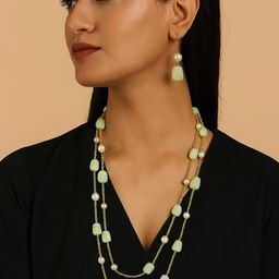 VANSHIKA JEWELS Gold-Plated Stones Studded Jewellery Set-image-73