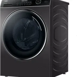 haier 10.5 kg Fully Automatic Front Load with In-built Heater Black image 3