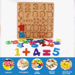 kidology Learning Alphabet Number Shapes Puzzle Board for Toddlers or Kids image 3