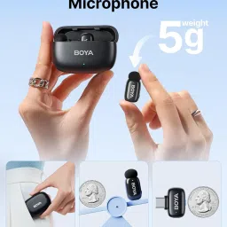 boya mini Wireless Type C Mic for iPhone/Android with AI Voice Changer and Lapel Microphone image 4