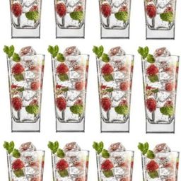 s1store (Pack of 12) Stylish Crystal Clear Transparent Long Highball Water & Juice Glasses Glass Set Glass Set Water/Juice Glass-picture-11