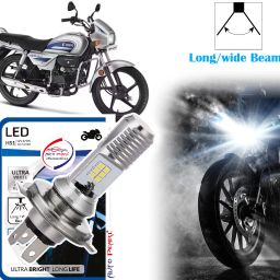 2-Side 12Led Chips Motorcycle Bulb 7500K-12V-9W wide Beam Ultra Bright White B71 Headlight Motorbike LED for Hero (12 V, 9 W)-18