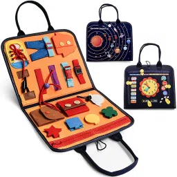 Montessori Felt Busy Toy for Toddlers Kids Learning-15