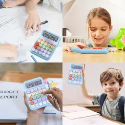 q7 brand Calculator Multicolor Az8 12 Digits Large LCD Display Calculator pack1_AZ8 BasicCalculator image 2