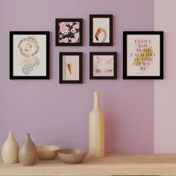 Black Synthetic Wood (Set of 6) Photoframes by Art Street-picture-30