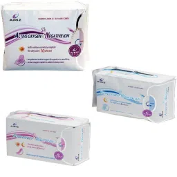 Active Oxygen And Negative Ion Touchless Soft Cotton Panty Liner Pantyliner & sanitary Napkins for Day and Night Use PACK OF 3 ( 30 PIECES IN 1 PACK PANTYLINER,10 PICES IN 1 PACK FOR DAY , 1 PACK 8 PIECES IN NIGHT) Pantyliner-2