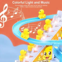 todfod Small Duck Track Set for Kids, Colorful Toy with Fun Rolling Action & Sounds image 4