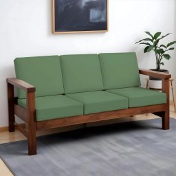 Polycotton Plain 3+2 Seater Sofa Cover-image-1