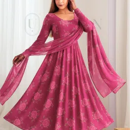 Printed Georgette Stitched Anarkali Gown-21