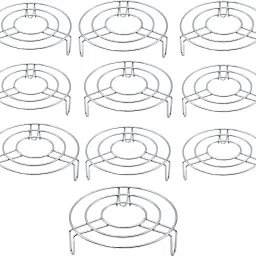 Heavy Duty Stainless Steel Hot Pot Stand Trivet Set (6 Pices) Cooker Steamer Mirror Finish Trivet-4