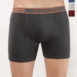 Sporto by Macho Pack Of 4 Cotton Short Trunks Sprto_M1030-CH1-Dnm1-G1-M1-S-picture-43