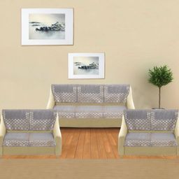 BREVARD Grey Embroidered Other Sofa Cover-image-44